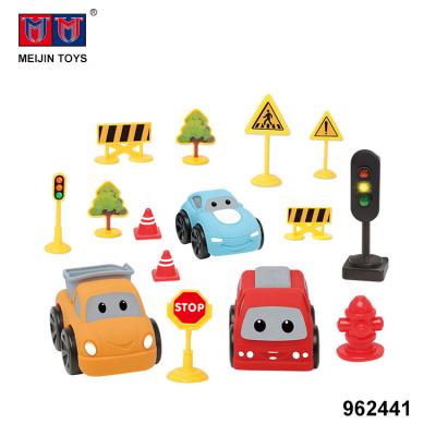 China Eco-friendly Safety Material Kids Toy Set Funny Simulation Cars Small Cartoon Plastic Toy for sale