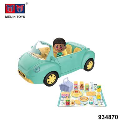 China Fashion Environmental Material Car Funny Basket Pretend Play Food Picnic Toy for sale