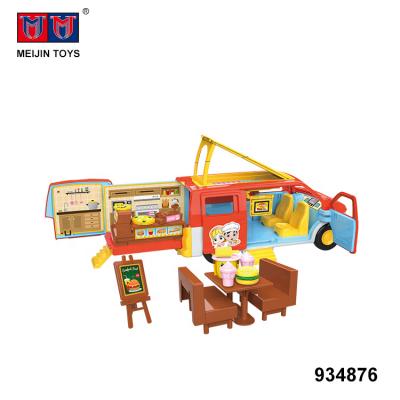 China Environmental Material Cute Play Kitchen Fast Food Truck Toy Preschool Set for sale