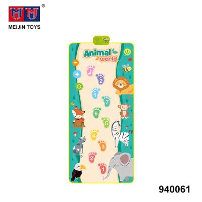 China Animal World Non-Toxic Material Touch Learn Toys Baby Musical Mat for sale