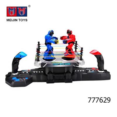 China RC hobby kids multifunctional challenge rc robot fighting toy with light and sound for sale