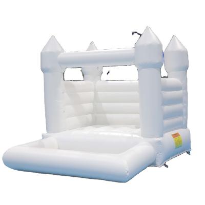 China 2022 PVC Kids Bouncing Inflatable Portable Toddler Play House Dropshipping Castle Party White Bounce House Arch for sale