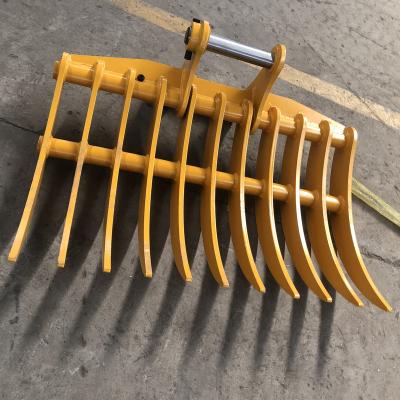 China Excavator Parts 2022 New Factory Price Brand New Land Clearing Rakes Stick Rake For 1-100 Ton Excavator for sale