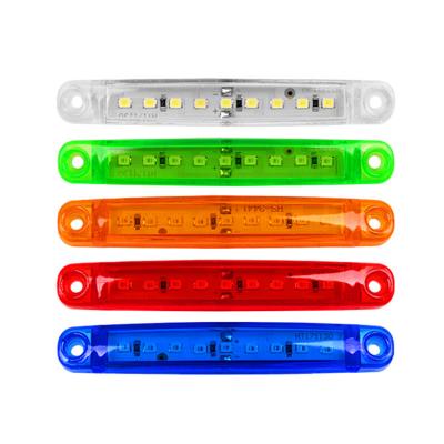 China Trailer Truck Bus Led Lorry Color Side Marker Lamp Hot Sale 12V 24V Trailer Truck Bus LED Beacon Lights Slim Strip Lights for sale