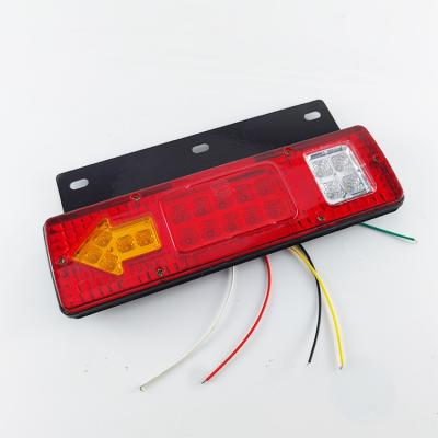 China Truck Agricultural Vehicles Led Tail Lights 24V 12V 131 LED Truck Trailer Stop Turn Lamp Rear Reverse Reverse Lights With Iron Arrow Low Indicator for sale