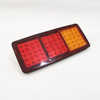 China Trailer Truck Bus Led Tailight Hot Sale High Quality Red Yellow Led 24V Square Truck Rear Lamps Trailer Tail Light Combination for sale