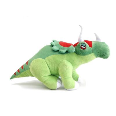 China Cute Gift Stuffing Soft Toy Custom Personalized Design Stuffed Plush Dinosaur Plush Toys Green Triceratops Toy Animal Kids for sale