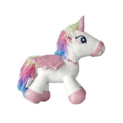 China Custom Stuffed Animal Toy Unicorn Rainbow Stuffed & Plush Doll Stuffed Pink Angel Horse for sale