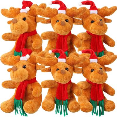 China High Quality Custom Cotton Christmas Elks Cute Soft Toys Stuffed Christmas Gifts Plush Toys For Kids for sale