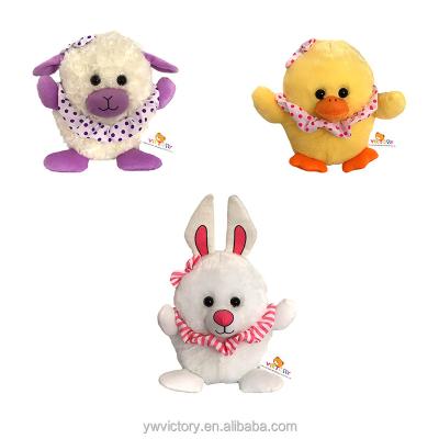 China Toy Factory Wholesale Soft Stuffed Plush Toy Stuffed Animal Easter Egg Rabbit Chicken Sheep Decoration Animal Gifts for sale