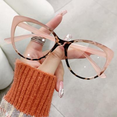 China For Reading Glasses Cat Eye Wear Blue Light Blocking Frames Logo Fashion Women Glasses Custom Made Cheap Blue Glass Spectacle Glasses for sale