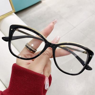 China For Reading Glass Kacamata Fashion New Anti Blue Light Glasses Trend Cat Eye Blue Light Blocking Glass Spectacle Frames for sale