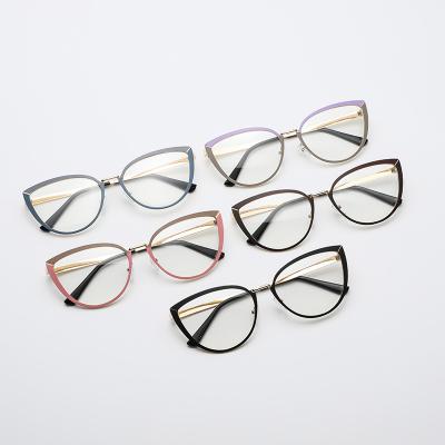 China For High Quality Metal Cat Eye Frame Blue Light New Fashion Reading Glass Blocking Blue Light Anti Glass Computer Glass for sale