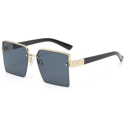 China Fashion Sunglasses Fit Custom Made Fashion Women's Sunglasses 2023 Half Frame UV400 Sun Glass Protection for sale