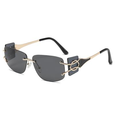 China Fashion Retro Steampunk Sunglasses Glass Decoration Men Metal Double Sunglasses Women Frame Sun Glasses for sale