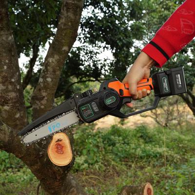 China 1200w Rechargeable Mini Electric Chain Saw Woodworking Cordless Garden Chainsaw Pruning Lithium Battery Anti-Skid Wood Cutter Tool for sale