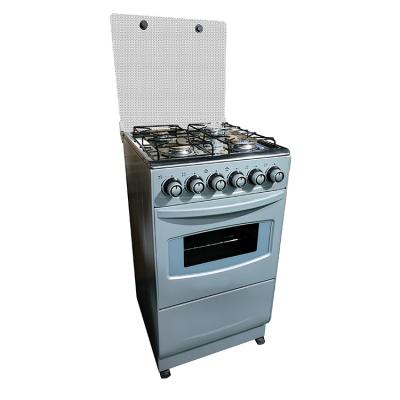 China Traditional 4 Burner Glass Cover Free Standing Stainless Steel Gas Oven for sale