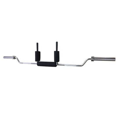 China 2021 hot sale steel adjustable safety bar squat barbell with white and black style for sale