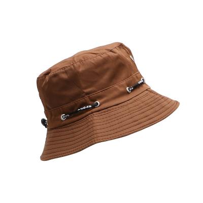 China New 2022 summer spring/bucket hat fisherman hat decorative style rope sunshade casual simple pure color for sale