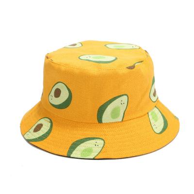 China 2022 Summer New Avocado Style Avocado Style Bucket Hat Funny Sunshade Hats COMMON Dual Side Use for sale