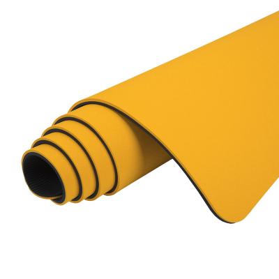 China Eco-Friendly Printing Two Tone Logo Yellow Non-Toxic Tape Custom Yoga Mat 6mm for sale