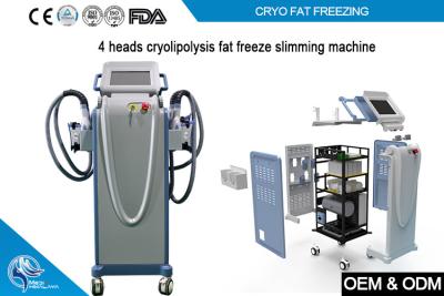 China Non Invasive Cryolipolysis Machine Fat Freezing For Body Slimming with 4 handle for sale