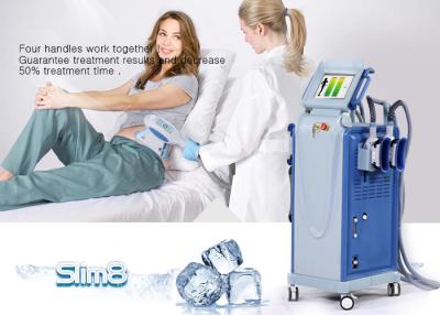 China Cellulite Reduction Cryolipolysis Machine 4 Handpiece Fat Freezing Machine for sale