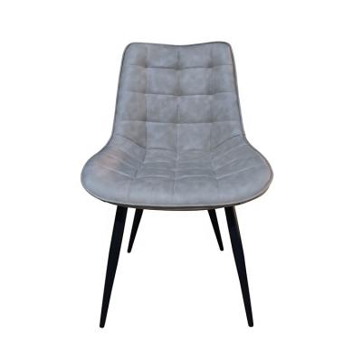 China Cooling Mid Century Modern Faux Leather Fabric Upholstered Chair Dining Chic Dining Chairs for sale