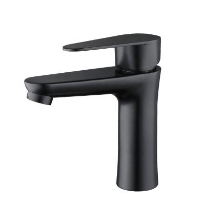 China Metered Faucets Black 304 Stainless Steel Faucet For Bathroom Basin Sink Faucet Basin Mixer Tap for sale