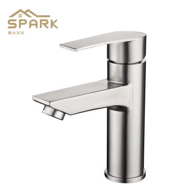 China Bathroom Basin Mixer Taps Single Hole Handle Bath Shower Metered Single Mixer Taps High Quality Installation Simple Faucets for sale