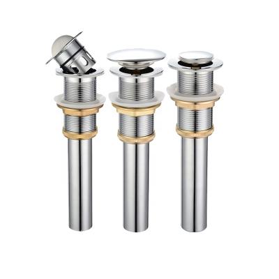 China Hot Sale Modern Trimmer Kitchen Bathroom Fittings Drain Stopper Push Down Noise Basin Sink for sale