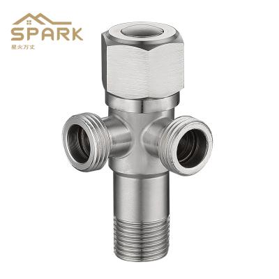 China Modern Water Flow Control 2 Way Wall Mounted Single Cold Open Toilet 304 Stainless Steel Angle Valve for sale