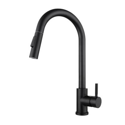 China Sense Faucets Smart Touch Sensor Faucet 304 Stainless Steel Kitchen Faucet Pull Down Kitchen Auto Black Faucet for sale