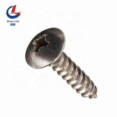 China Pan Stainless Steel 304 316 Truss Head Screw Truss Head Cross Recessed Tapping Tapping Screw for sale