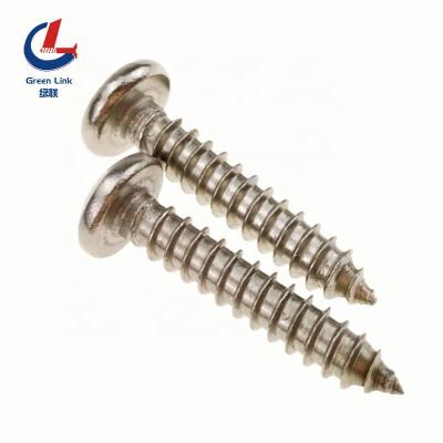 China 316 General DIN7981 SS 304 Industry Tapping Screws Pan Head Cross Recessed Pan Head Self-Tapping Screws for sale