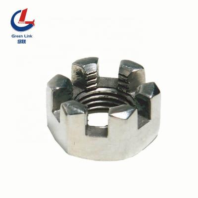 China Heavy Industry Stainless Steel 304 316 M4 M6 M8 M10 M12 Hex Nut With Hex Nut Hex Spline Slotted Castle Nut for sale