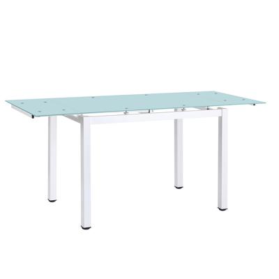 China Promotion Convertible Hot Sale Cheap Extendable Glass Dining Table for sale