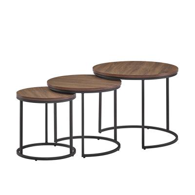 China (Height)Adjustable Tea Table End Table For Office Touch Coffee Table Wood Round Magazine Shelf for sale