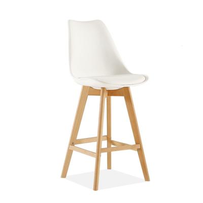 China Adjustable modern plastic seat (height) modern plastic seat umpire chair bar stool bar stool wood chair with footrest for sale