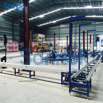 China Sanhok Manufacturer Drinking Water Dispenser Heat Resistant Assembly Line With Machining Plate Gear Chain Conveyor for sale