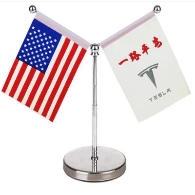 China Custom USA Germany Country Light Weighted Table Cloth Y Shape National Digital Printing Desktop Stand Upright Desk Flag for sale