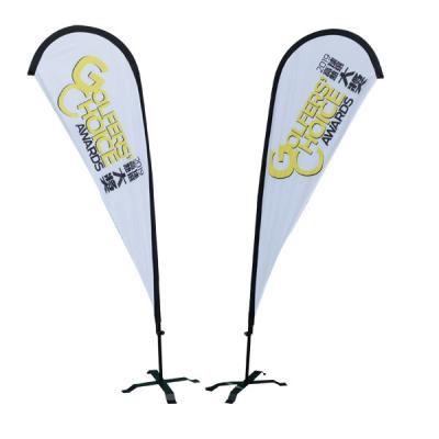 China Wind-Resistant Teardrop Swooper Aluminum Feather Beach Flag for sale