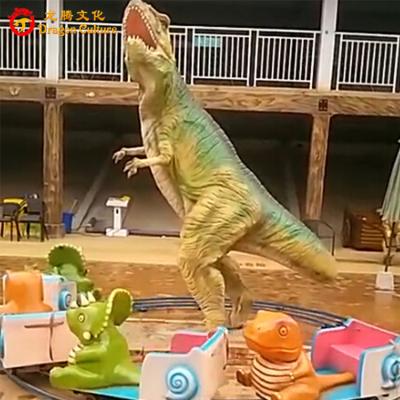 China Outdoor& New Design Indoor Kiddie Amusement Park Children Artificial Park Dinosaur Train For Sale for sale