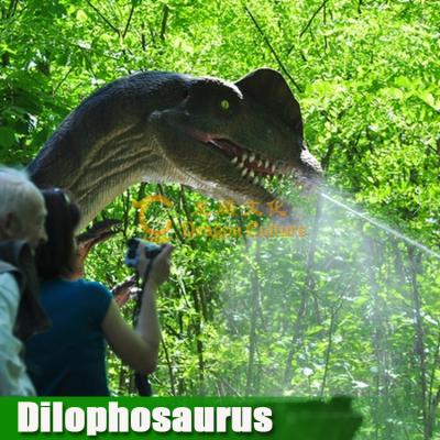 China Attracting Visitors Life Size Robotic Animatronic Animatronic Spraying Water Dinosaurs Model For Amusement Park for sale