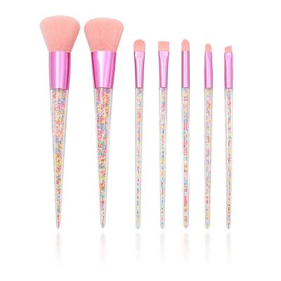 China Wholesale Silky Soft Factory Clean Brand Makeup Brush Eyeshadow Soft Eyebrow Candy 7pcs Soft Eyebrow Makeup Brush Set for sale