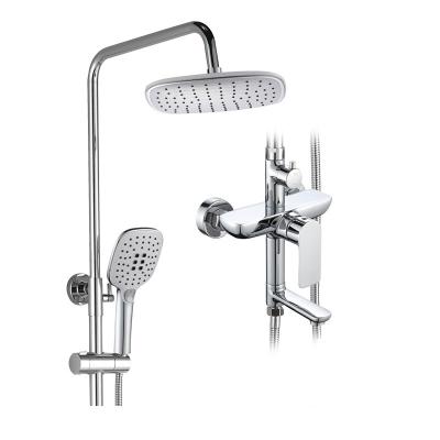 China Without Slide Bar Price Good Chrome Finished Brass Bathroom Hand Rain Shower Set for sale