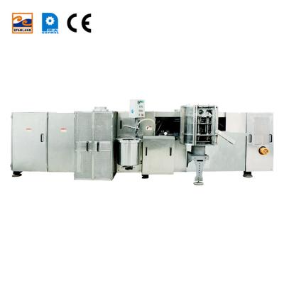 China Multi Purpose Waffle Basket Sugar Cone Production Line With Patent Press Tower System for sale