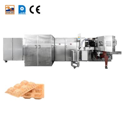 China PLC  Stainless Steel Waffle Basket Maker Waffle Biscuit Production Line With One Year Warranty for sale