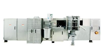 China Handels-Eiscreme-Waffel-Kegelzuckerproduktionsverfahrenlinie 2.0hp 1.5kw zu verkaufen