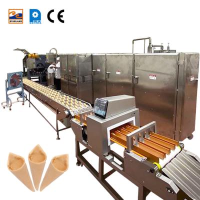 China Stainless Steel Rolled Sugar Cone Machine 33 Baking Plates 5m Long for sale